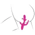 SMILE - vibratore triplo con braccio e linguetta (rosa)