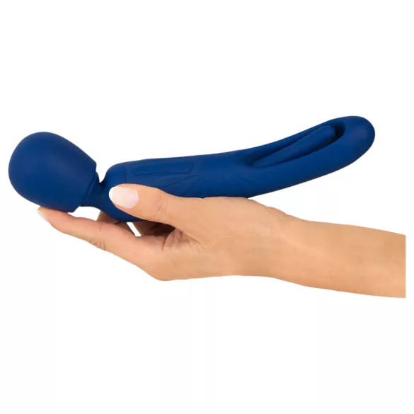 Smile - vibratore massaggiatore 2in1 con lingua - silicone blu