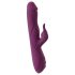 Javida - vibratore rabbit 3 in 1 con perle rotanti e spinta - silicone viola