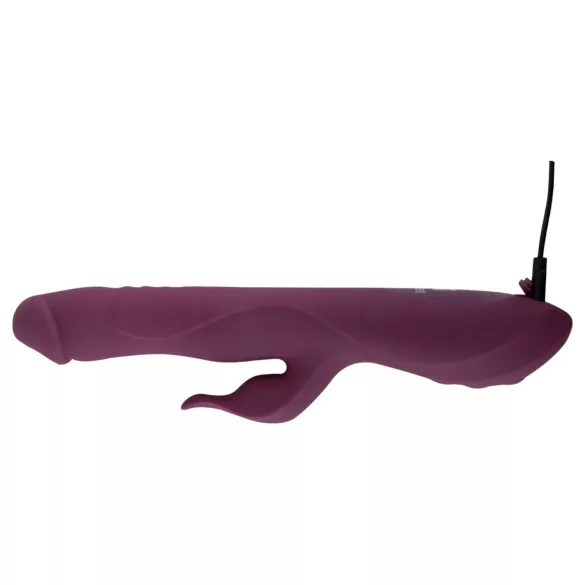 Javida - vibratore rabbit 3 in 1 con perle rotanti e spinta - silicone viola