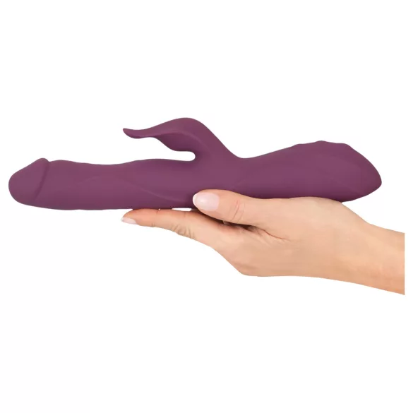 Javida - vibratore rabbit 3 in 1 con perle rotanti e spinta - silicone viola