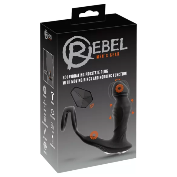 Rebel - vibratore prostatico spingente - nero