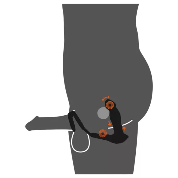 Rebel - vibratore prostatico spingente - nero