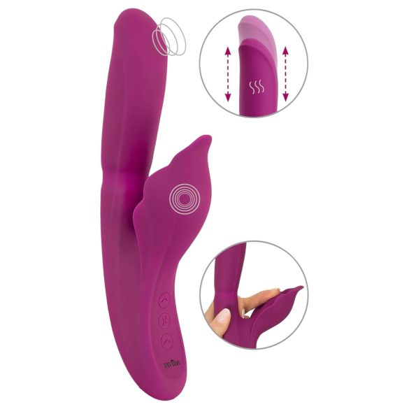 Javida - Vibratore 4 in 1 stimolatore punto G e clitoride - silicone viola