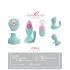Beau Coeur Juvela - plug anale vibrante - silicone turchese