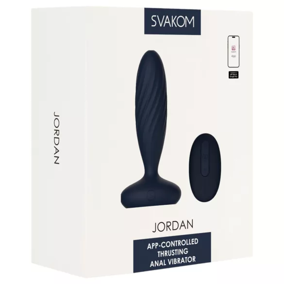 Svakom Jordan - vibratore anale intelligente - silicone blu
