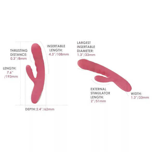 Svakom Avery - vibratore con movimento spinta e braccio clitorideo