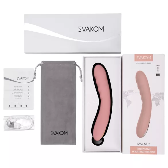 Svakom Ava Neo - vibratore spingente intelligente - silicone rosa