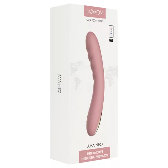 Svakom Ava Neo - vibratore spingente intelligente - silicone rosa