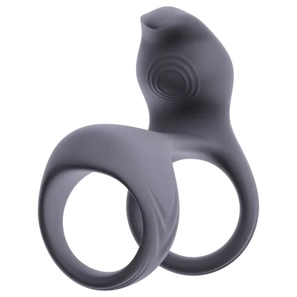 Beau Coeur Vylor - anello pene e testicoli con stimolatore clitoride - grigio