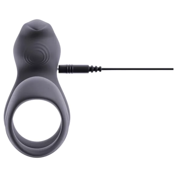 Beau Coeur Vylor - anello pene e testicoli con stimolatore clitoride - grigio