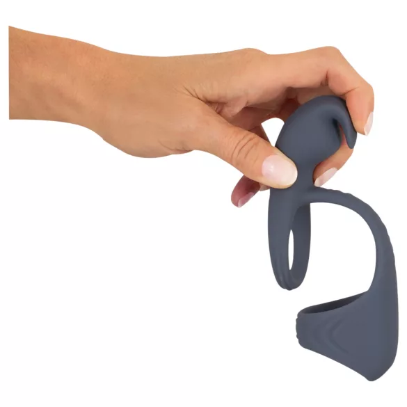 Beau Coeur Vylor - anello pene e testicoli con stimolatore clitoride - grigio