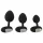 ANOS - set plug anale vibrante - silicone nero