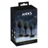 ANOS - set plug anale vibrante - silicone nero
