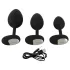 ANOS - set plug anale vibrante - silicone nero