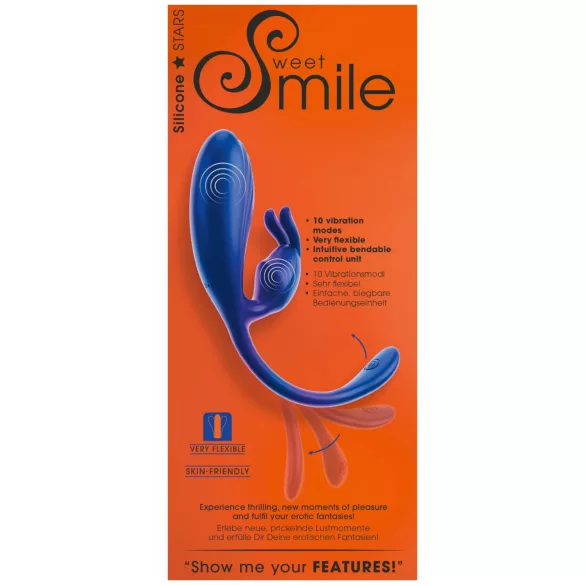 Smile - Vibratore punto G e clitoride - silicone blu