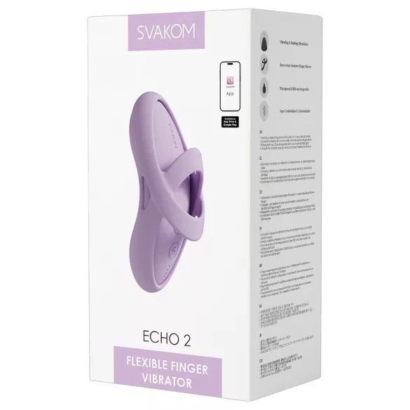 Svakom Echo 2 - vibratore da dito intelligente - silicone rosa