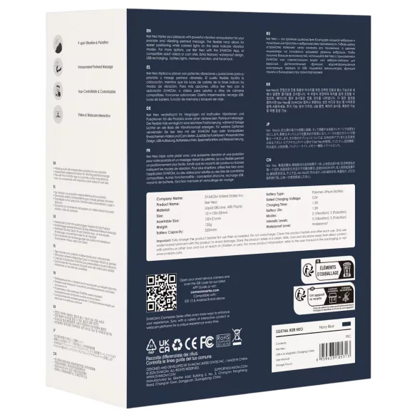 Svakom Iker Neo - vibratore anale interattivo pulsante - silicone blu