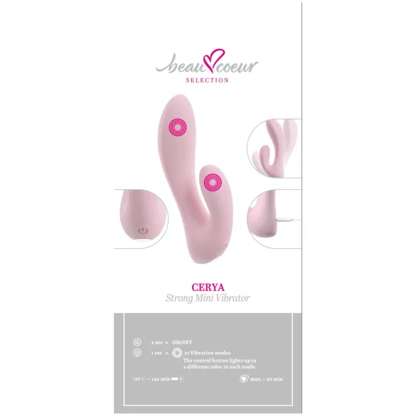 Beau Coeur Cerya - mini vibratore clitorideo - silicone rosa chiaro