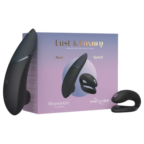 Womanizer Lust&Luxury - stimolatore clitoride e vibratore coppia - nero