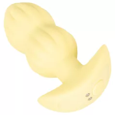   Cuties Mini - plug anale vibrante con rilievi - silicone giallo