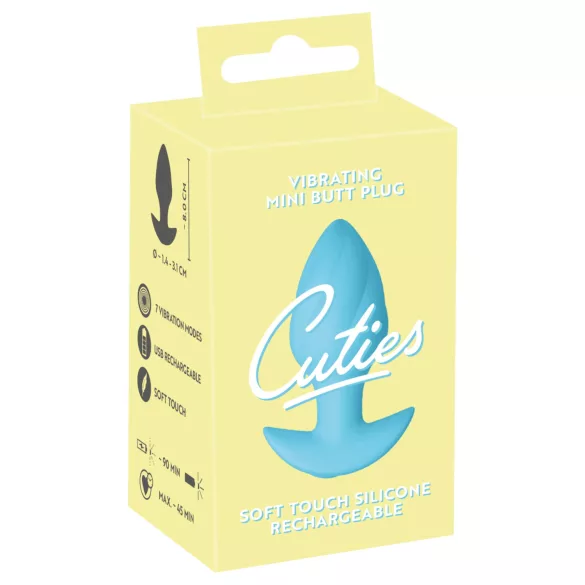 Cuties Mini - plug anale vibrante - silicone blu