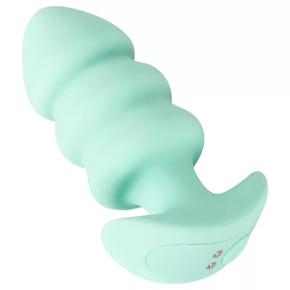 Cuties Mini - plug anale vibrante con sfere - silicone verde