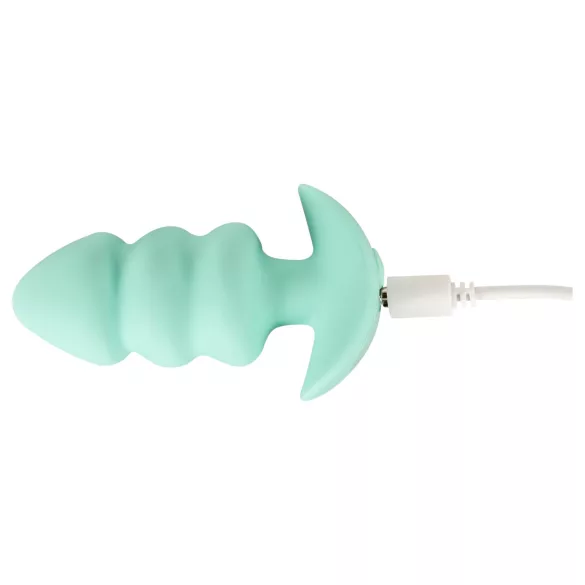 Cuties Mini - plug anale vibrante con sfere - silicone verde