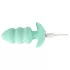 Cuties Mini - plug anale vibrante con sfere - silicone verde