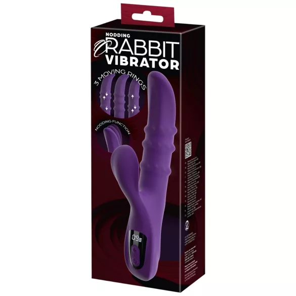 You2Toys - vibratore con braccio per la stimolazione clitoridea oscillante e anello mobile (viola)