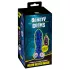 Beasty Cocks Firefly Fantasies - vibratore fantasy riscaldante con movimento di spinta (blu) - 23,4 cm