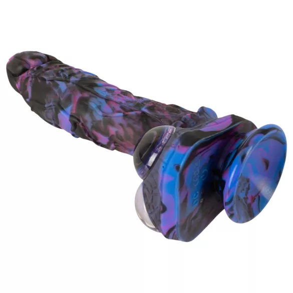Beasty Cocks Firefly Fantasies - vibratore fantasy riscaldante con movimento di spinta (blu) - 23,4 cm