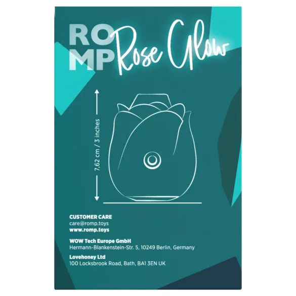 ROMP Rose Glow - succhia‑clitoride ad aria (blu)