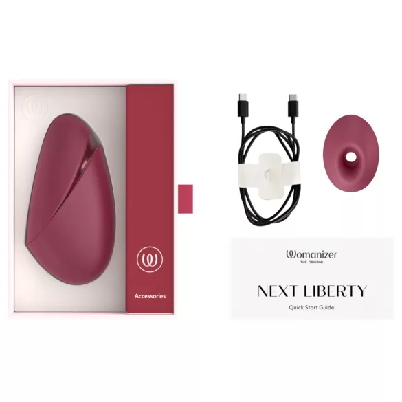 Womanizer Next Liberty - stimolatore clitorideo ad onde d’aria (rosso)