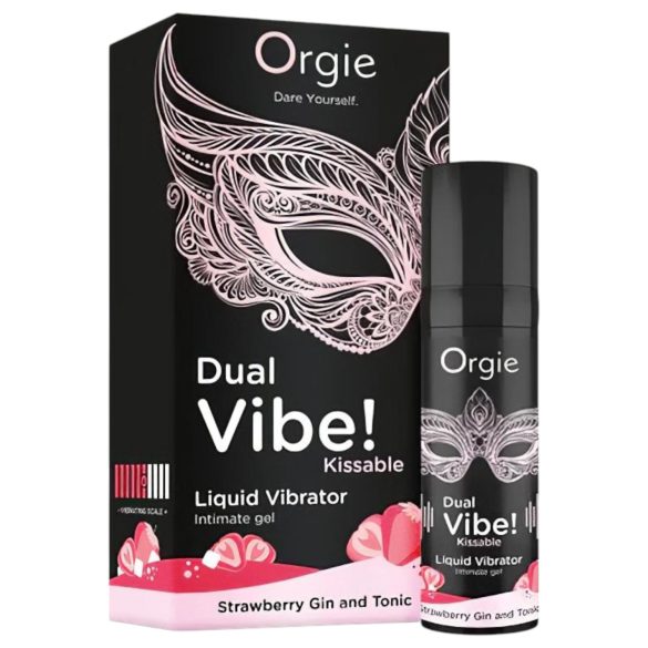 Orgie Dual Vibe - vibratore liquido unisex - Fragola - Gin Tonic (15ml)
