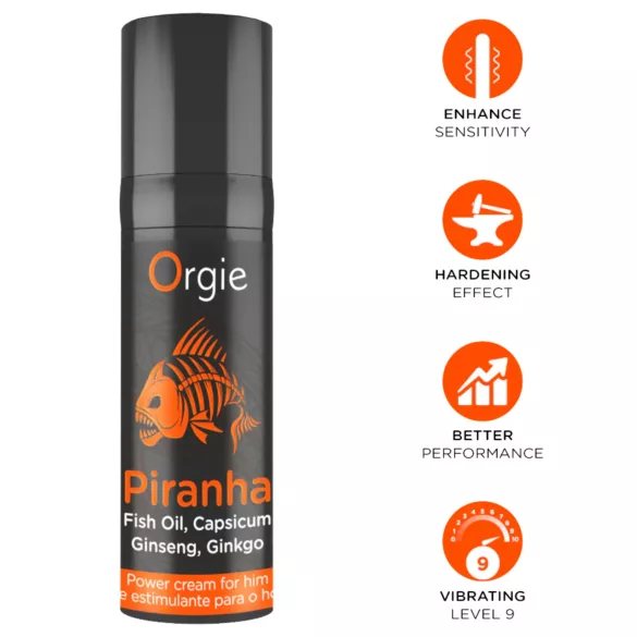 Crema stimolante Orgie Piranha Power Cream per uomini (15 ml)