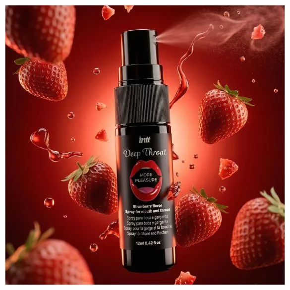 intt Deep Throat - spray gola profonda - fragola (12 ml)