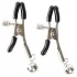 Baseks - set di legature con frusta e pinzette per capezzoli (nero)