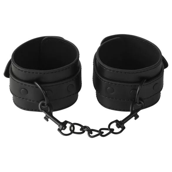 Baseks - set di legature con frusta e pinzette per capezzoli (nero)
