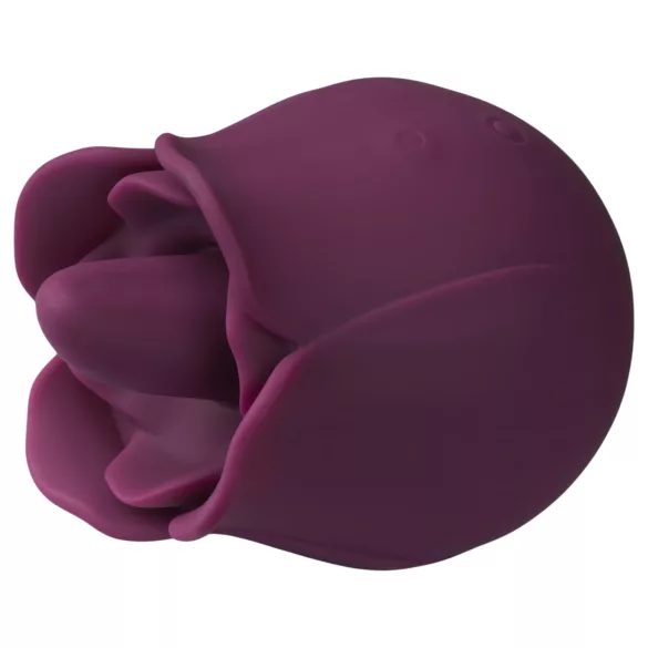 Amaysin - vibratore clitorideo a forma di rosa con lingua (viola)
