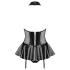 Obsessive - corsetto e perizoma effetto laccato (nero)