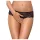 Obsessive - tanga aperta con strass - donna - nero - 2XL/3XL
