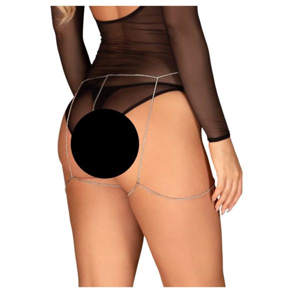 Obsessive Bijou 905 - imbracatura corpo gioiello (argento) - S-L