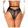 Obsessive Olvidia - slip decorato con motivo floreale (nero)
