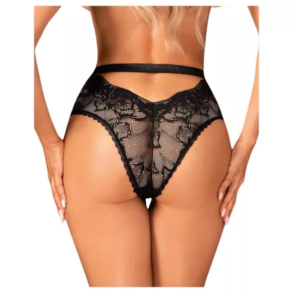 Obsessive Olvidia - slip donna decorato floreale - nero - M/L