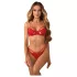 Obsessive - completo intimo pizzo rosso - reggiseno e slip