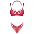 Obsessive - completo intimo pizzo rosso - reggiseno e slip