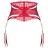 Obsessive Matildea - reggicalze in pizzo con catene - rosso