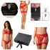 Obsessive - Set lingerie donna - cofanetto regalo 6 pezzi - rosso - L/XL