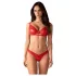 Obsessive - Set lingerie donna - cofanetto regalo 6 pezzi - rosso - L/XL